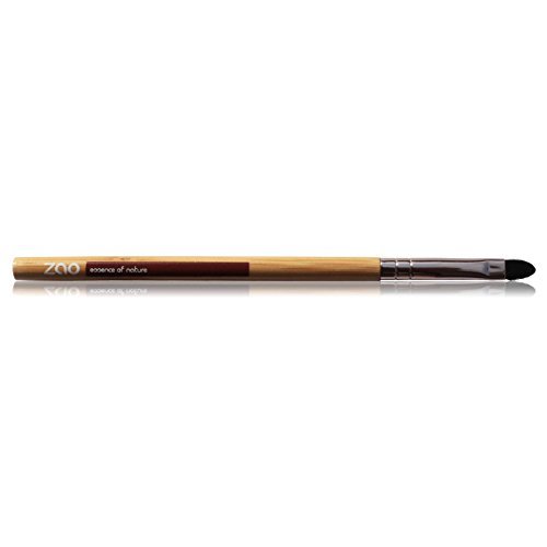 ZAO Flat Lip Brush - Bamboo - For Lipstick/Concealer - Vegan, Black