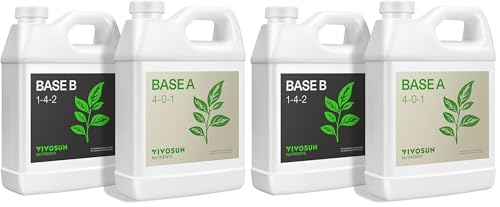 Image of VIVOSUN Liquid Nutrients Base A & B Bundle, Grow Big Hydroponic Fertilizer, Supports Vegetative and Flowering Stages for Outdoor, Indoor Plants, Best Plant Food, Set of Quarts (Pack of 2)