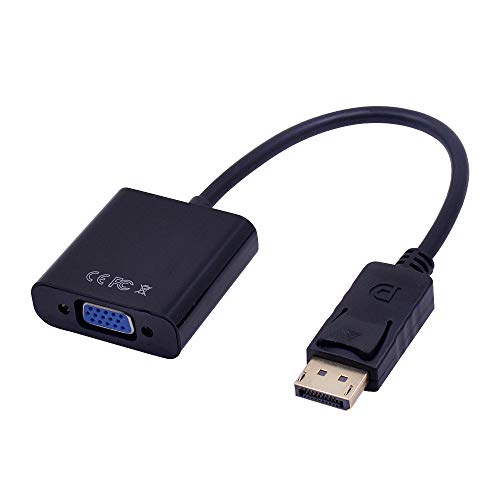 Display Port zu VGA, Displayport-auf-VGA-Video-Adapter-Konverter-Kabel (Stecker auf Buchse) Geeignet für Computer-Schnittstelle Displayport, DVI,