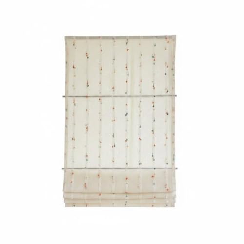 Qianly Estor Gasa Cobertura Total Romana Translúcida Estilo Crema Estor Enrollable Opaco para Niños, Habitación Infantil, Multicolor, Multicolor Azul, Naranja, Verde, Rojo con Textura De Gasa