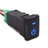 Blue LED 5pin Power Lights Push Switch with Connector Wire for New Style Toyota