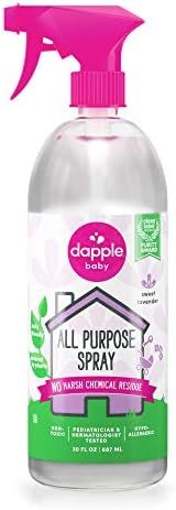 Dapple Baby – All Purpose Cleaning Spray Multi-Purpose Cleaner Baby Safe and Plant Based Household Cleaning Spray Sweet Lavender Scented – 887ml 30 Ounces