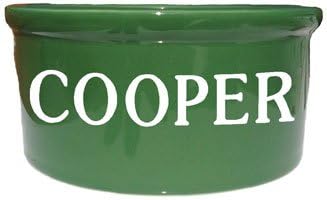 7" Green Personalized Dog Dish
