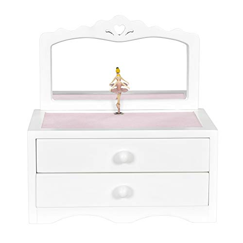 Mele & Co. Kelby Girl's Wooden Musical Ballerina Jewelry Box in White Finish by Mele & Co. Since 1912 - Image 6
