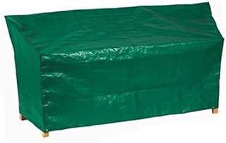 SUL 3 Seat Garden Seat Chair Bench Cover Waterproof Cover for Garden Furniture with Corner Eyelets N Securing Rope Outdoor Sofa Cover - Suitable For Bench upto1.6Mtr - Green