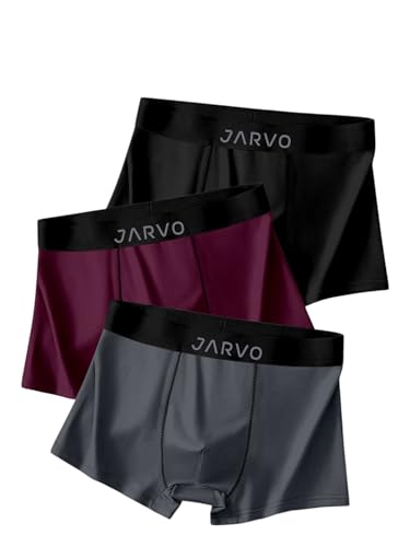 Image of JARVO Men's Nylon Regular Fit Solid Antibacterial Trunks (Pack of 3)