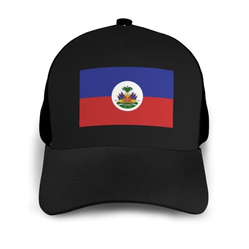 Haitian Flag Unisex Classic Adjustable Curved Brim Baseball Cap, Trucker Hat3