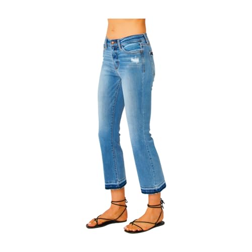 Judy Blue Release Hem Cropped Bootcut Jeans3
