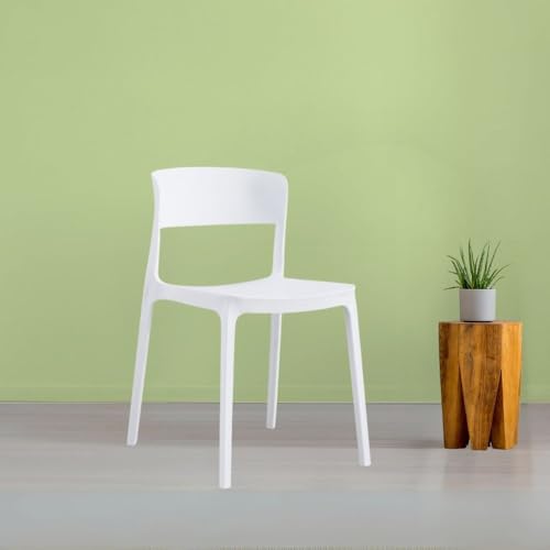 Silla blanca de polipropileno de diseño moderno - Diaspro