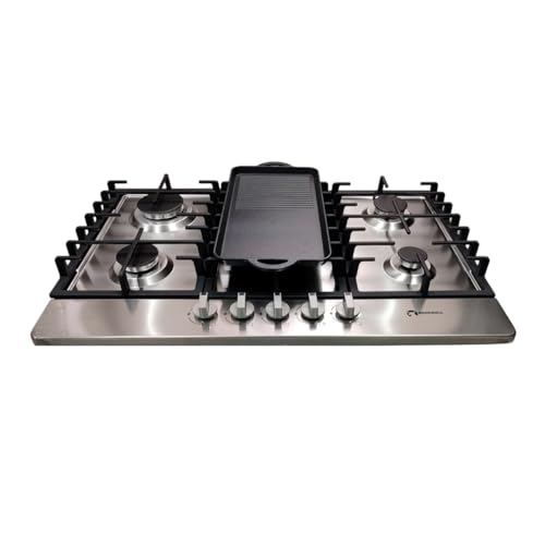 Recopilación de Parrilla Empotrable de esta semana. 41 SHORBULL - Estufa parrilla empotrable de 5 quemadores acero inoxidable con comal inlcuido