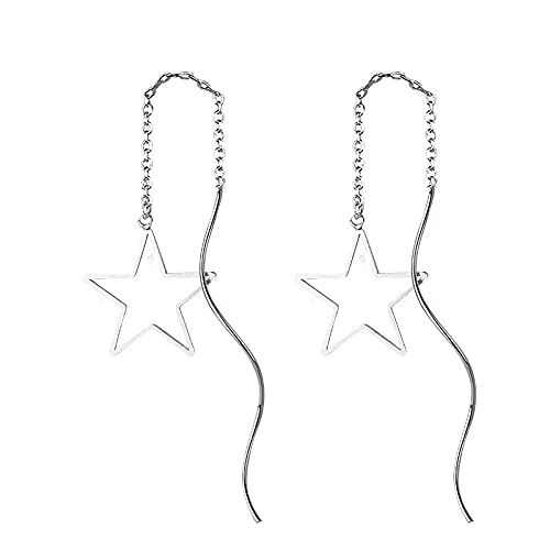 Boucles d'oreilles pendantes étoile en argent sterling pour femme et bijoux de mariage