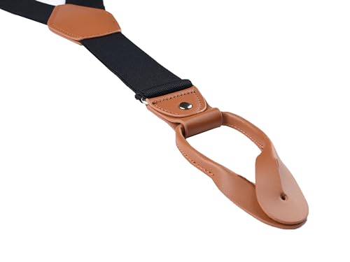 Image of Suspenders for Men Button End Adjustable Y-Back Elastic 47 Inches