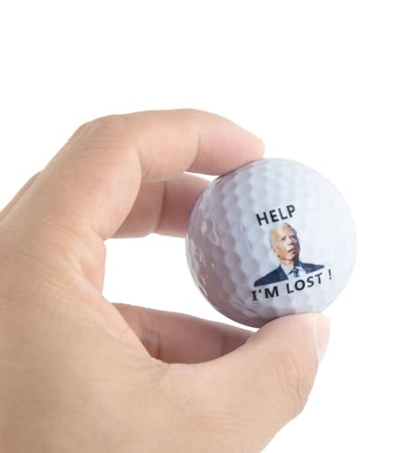 Lymhy 3 Pack Biden Golf Balls Funny Confused Joe Biden Help I'm Lost Cute Novelty Golf Balls Gifts - Image 3