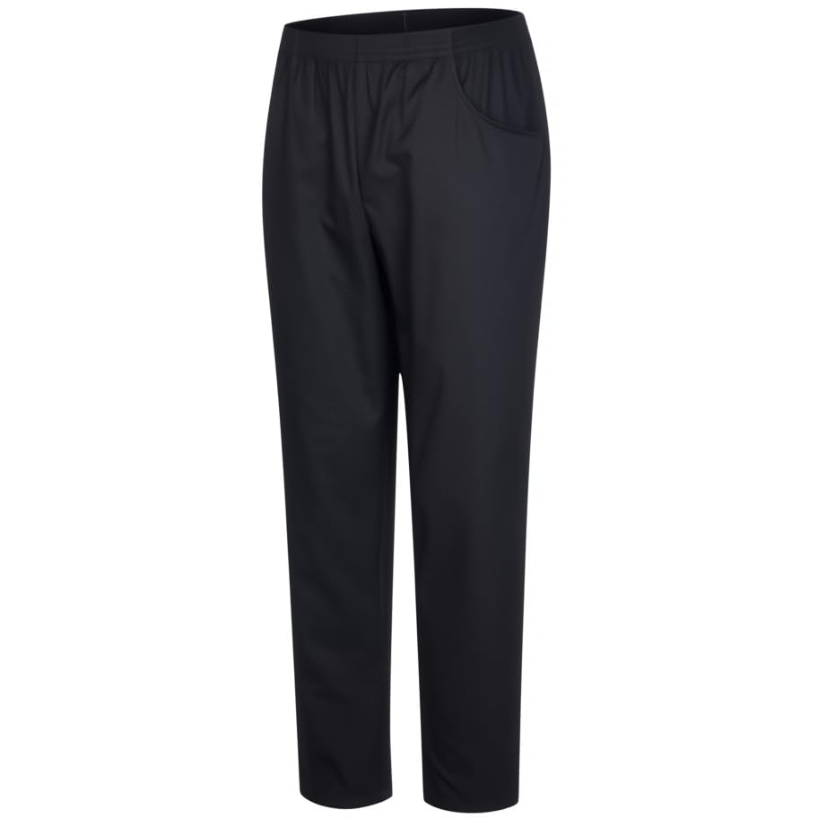 KAIXUAN - PANTALÓN Pijama Unisex DE Uniforme MÉDICO Enfermera Dentista ESTÉTICA Veterinaria - PANTALÓN con Cintura ELÁSTICA DE Uniforme Laboral Limpieza HOSTELERÍA - Serie 8312 (M, Negro)