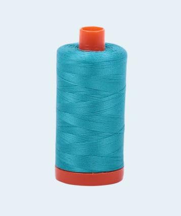 2810 Turquoise Aurifil Cotton 12 WT Large Spool miniatura 1