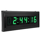 Características superiores: el reloj de pared LED está equipado con un marco de aleación de aluminio negro, fuerte y duradero, hermoso y exquisito.