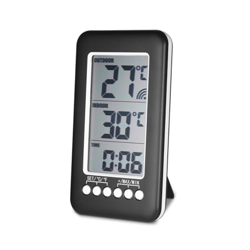 BAZEITFLOW Termómetro Con Alarma De Temperatura Alta Y Medidor De Temperatura Digital