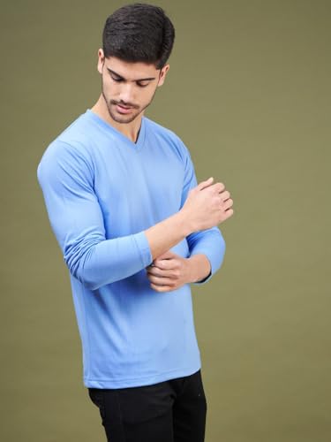 Image of INKKR Men's Solid Plain V-Neck T-Shirt