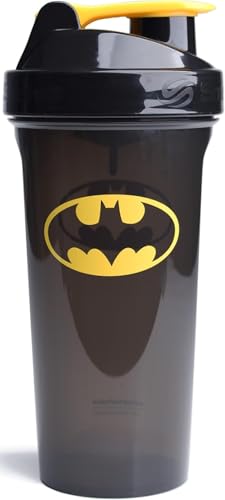 Protein Shaker Bottle Water Bottle Leakproof BPA Free Gym Shaker Bottle for Protein Shakes And Protein Powder - Batman Logo (Batman)
