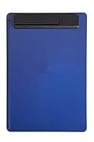 MAUL Klemmbrett A4 MAULgo | Schreibbrett im A4 Format | Moderne Schreibmappe mit Halterung für Stifte und Kugelschreiber | Ideales Klemmbrett für Alltag im Büro und Universität | Blau/Schwarz