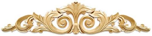 White River # CM2358-MA, Acanthus Center w/Scrolls Onlay, 20 inch W x 3/4 inch D x 5 inch H, Maple