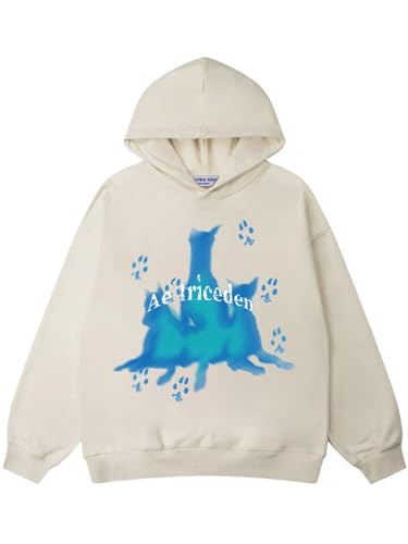 Aelfric Eden Mens Graphic Oversized Hoodie Print Streetwear Casual hoodies y2k Hooded Sweatshirt