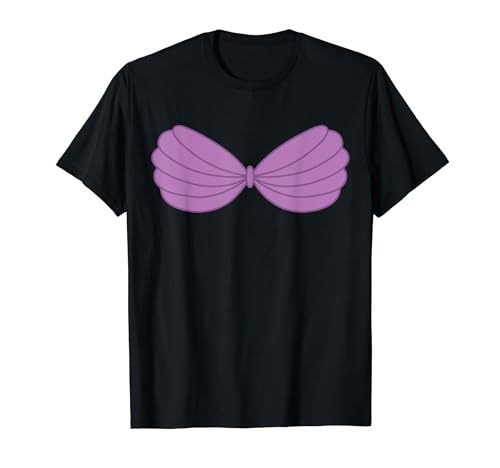 Mermaid Purple Seashell Bra Cartoon Graphic T-Shirt