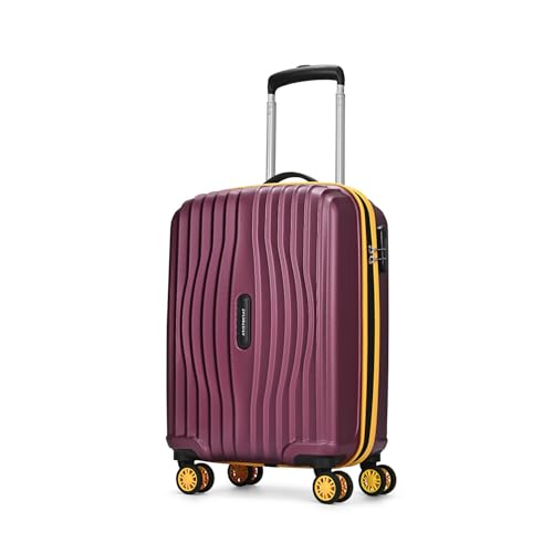 Image of Aristocrat Vortex Plus | Cabin Trolley Bag, 55 Cm, Small Hardside Luggage | 8 Wheels, Combination Lock | Polycarbonate | 3 Year International Warranty | Maroon