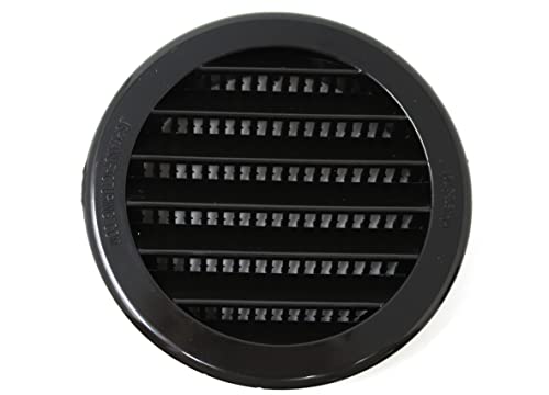 3" Round Plastic Louver Soffit Air Vent Reptile Screen Grille Cover (4, Black) #TOP3