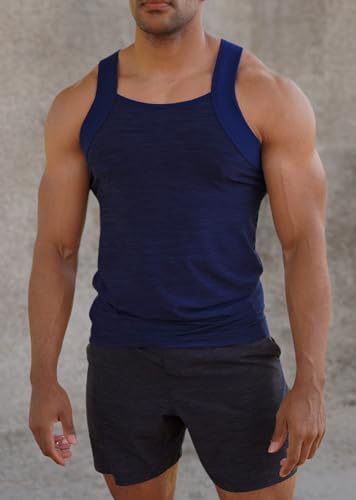 Different Touch Men's Dry Fit Square Cut Tank Tops2