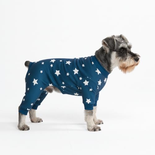 Image of Spark Paws Dog Pajama, Dog Recovery Suit Male, Onesie, Ultra-Soft and 4-Way Stretch, for Small Medium and Large Breeds - Stars - M