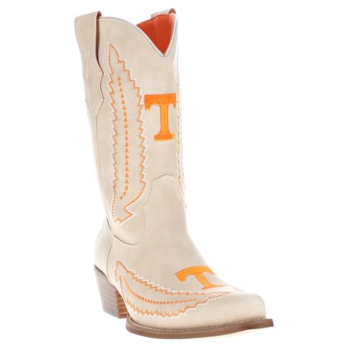 Vaccari Women's Mimi Premium PU Leather NCAA Athletics Embroidery Cowboy Boots