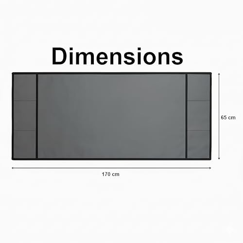 Image of Refrigerator Cover Double Door Waterproof, Dustproof, Refrigerator Top Cover, Protective Covers for Fridges with Extra Storage Space Nylon Top Fridge cover with 6 Storage Pockets ( Grey, 170 x 65 cm )