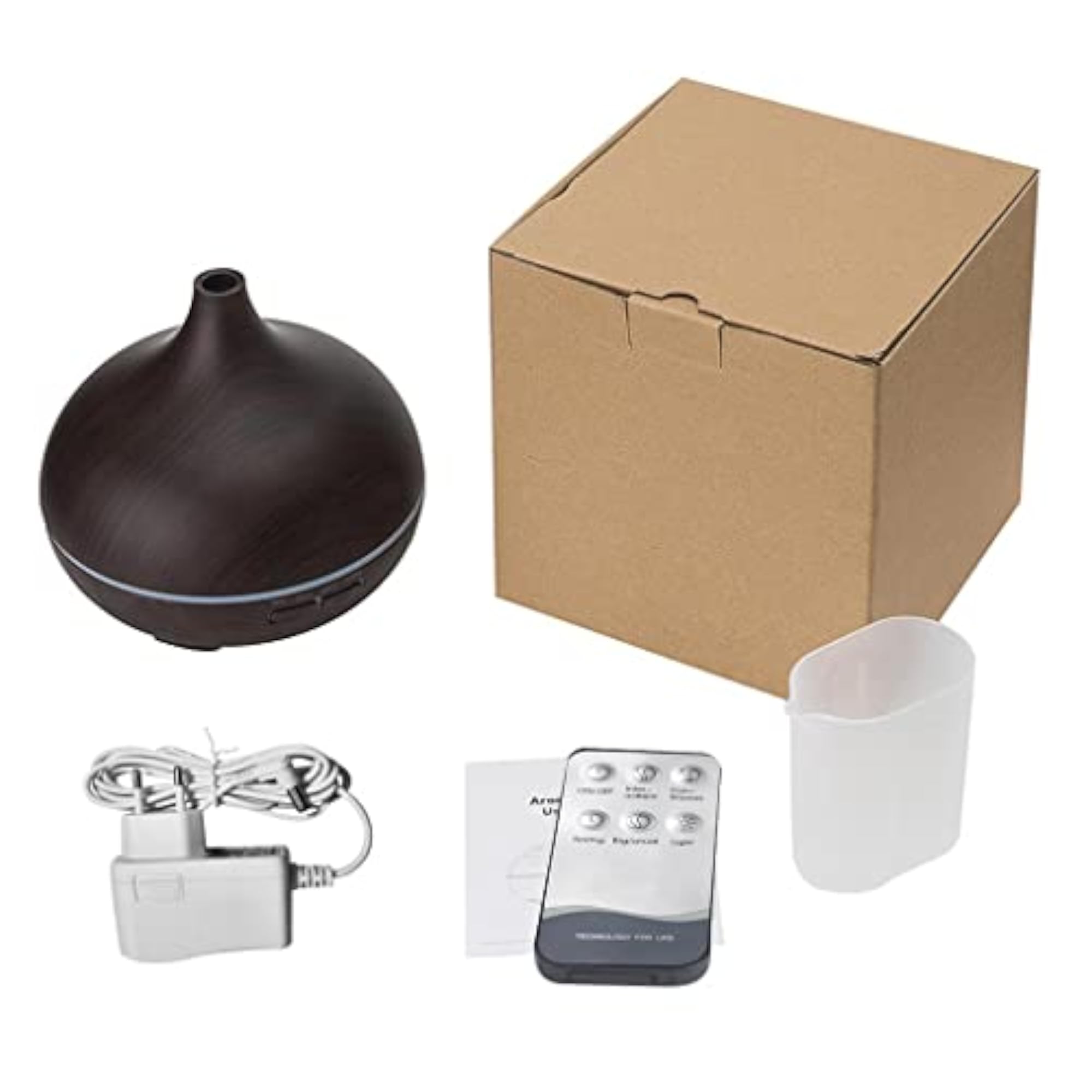 Remote Control Aroma Essential Diffuser Air Purifier, Brown