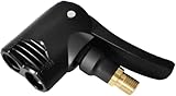 1 x schwarzer Fahrradpumpen-Adapter, Ventiladapter, Doppelkopf, Fahrradspur, Reifenluftventil für Fahrradpumpe, Verbindungskopf, Zubehör, Reifen und Schläuche