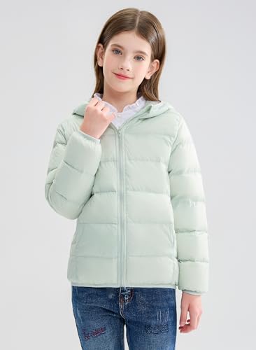 maoo garden Girls Super Lightweight Down Jacket Big Kids Fall Early Winter Water-Resistant Packable Coat2