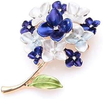 Broche for mujer, broches Púrpura Rojo Azul Lila Flor Broches Mujeres Bodas Fiesta Broche Broches Regalos Broches for mujeres (Metal color : Blue)