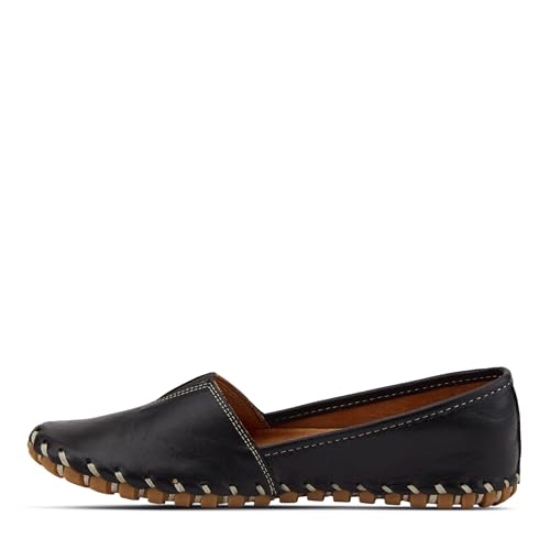 Image of Spring Step Kathaleta Shoes for Women - Ladies Slip-On with Rubber Outsole - Comfortable Leather Shoes for Womens - Black EU 41 / US 9.5-10
