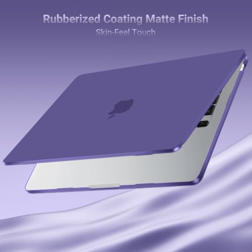 Image of MOSISO Compatible with MacBook Air 15 inch Case M5 2026 M4 M3 M2 2025-2023 | A3448 A3241 A3114 A2941, Protective Hard Shell Case&Puffy Sleeve Bag&Keyboard Skin&Webcam Cover&Screen Film, Imperial Purple