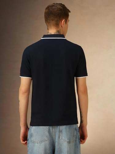 Image of Dennis Lingo Men's Poly Cotton Loose Fit Solid Half Sleeve Polo T-Shirt