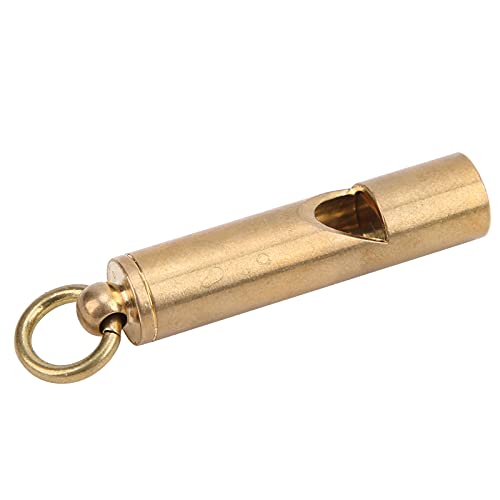 Culnflun Survival Whistle with Keychain Brass High Decibel Emergency Whistle for Outdoor Camping