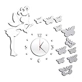 【Ampliamente utilizado】 El reloj con adhesivo de pared 3D tiene una película protectora para garantizar que no se contamine con polvo. La pegatina puede ser removible, con adhesivo en la parte posterior, fácil de pegar a la pared o cualquier otra superficie limpia y lisa, como puertas, ventanas, plástico, metal, azulejos, etc., el gabinete, etc.