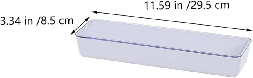 Cabilock Flatware Tray With Lid Kitchen Drawer Organizer With Lid And Drainer Plastic Kitchen Cutlery Tray and Utensil Storage Container with Cover (White)