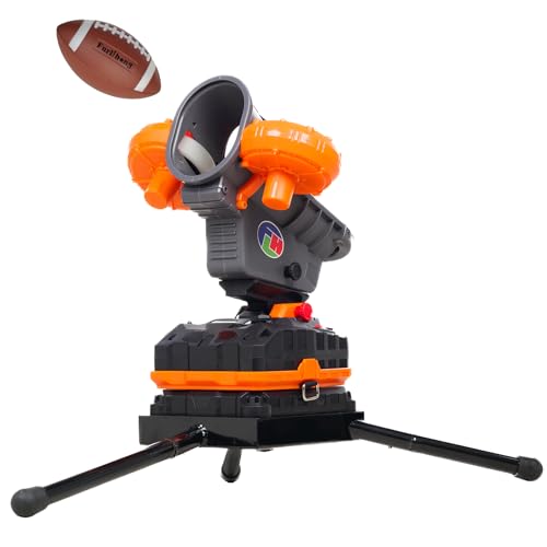 Furlihong 389BH Football Machine for Kids & Teens, Automatic & Manual Thrower, 3 Adjustable Angles, Left-Right Oscillation, Ideal for Catch & Pass Drills