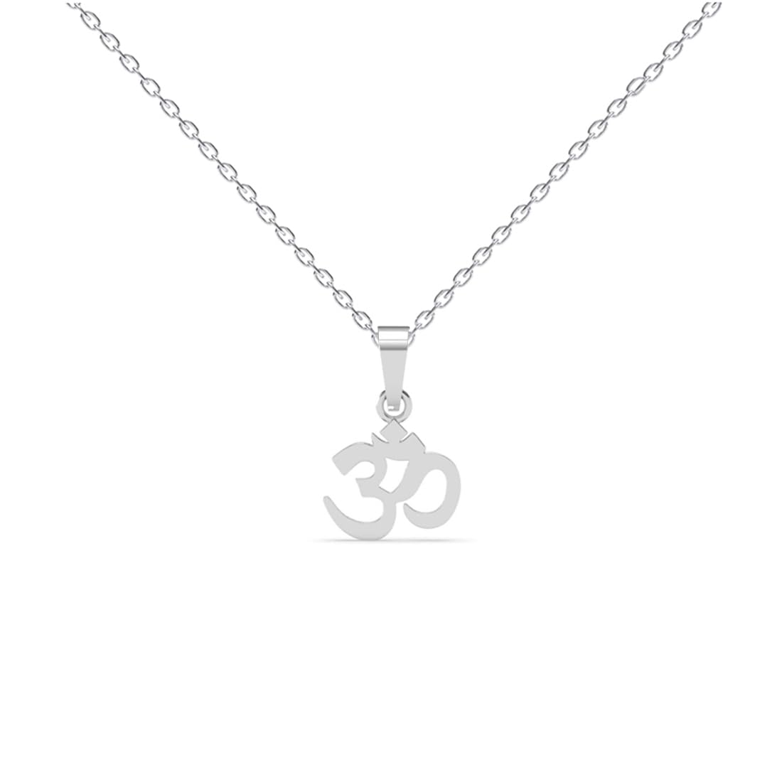 clara Pure 925 Sterling Silver Religious OM Pendant Necklace with Chain | Gift for Women & Girls | Religious, Platinum Plated-picture-19