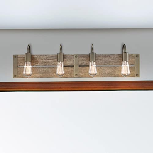 Image of Nuvo 60 /6430 Winchester 4-Light Wall Sconce Bronze & Aged-Wood Finish - 60-6430