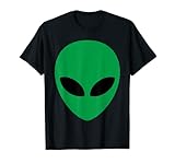 Alien Head Tshirt Green Alien Grey Shirt