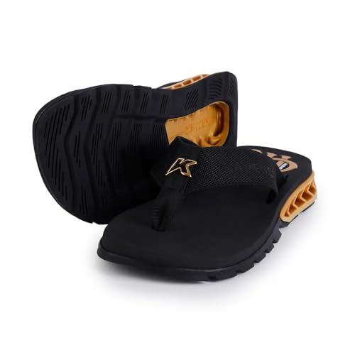 Kenner, Sandália Chinelo Kenner Rakka Flamengo Cor:Preto/Dourado;Tamanho:40