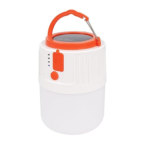 EXTRASTAR Lámpara Camping LED, Recargable, Linterna de Camping Solar Portátil con 5 Modos Lluminación, IP44 Impermeables, 300 lúmenes, Para Acampar, Caminar, Pescar, Emergencia