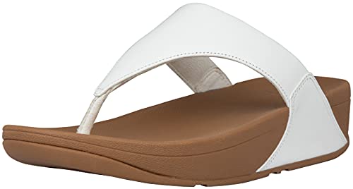 Fitflop Damen LULU TOE POST — LEATHER Zehenstütze Sandalen, Weiß (Urbanweiß 024), 43 EU